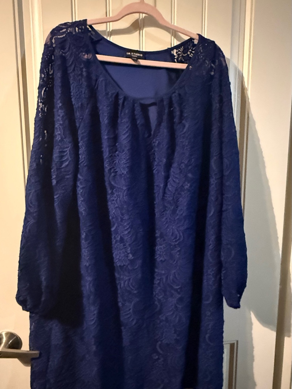 LA STUDIO Royal Blue Lace Dress